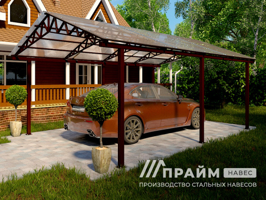 Навес с поликарбонатом для машины №42 - фото 564