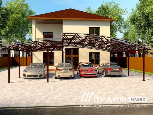 Навес на 4 машины №19 - фото 516